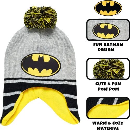 Vista 17 de DC Comics Conjunto de 2 pares de guantes o manoplas de invierno de Batman para niños (niños pequeños)