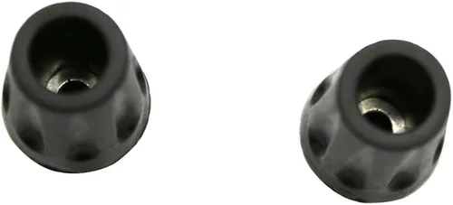 Vista 6 de Protectores de punta de bastón de senderismo de goma negra con absorción de golpes, añade agarre y tracción