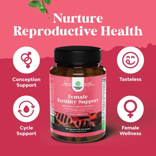 Vista 5 de Suplemento de fertilidad femenina con multivitaminas prenatales – Apoyo de fertilidad con colina prenatal, inositol, folato y mezcla de fertilidad
