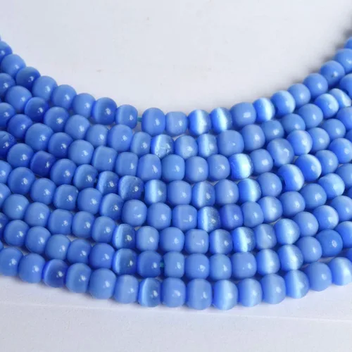 Vista 2 de Hilo completo de turquesa azul natural aprox. 80.00 quilates de cuentas redondas hebra azul turquesa, Gema, turquesa (Hue Enhanced Turquoise)