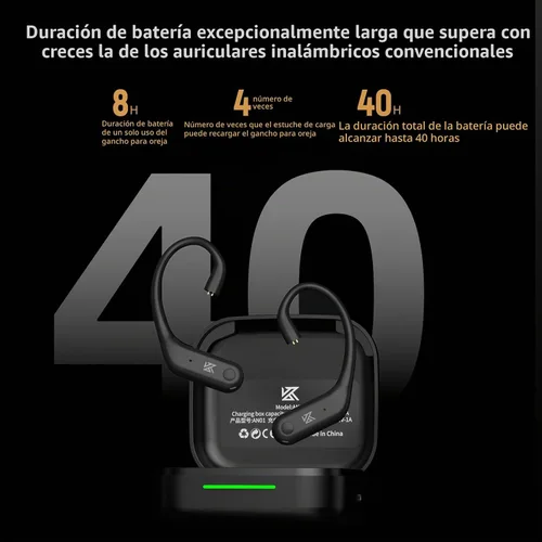 Vista 9 de KZ AN01 True Bluetooth 5.4 Earhook, adaptador inalámbrico para monitor