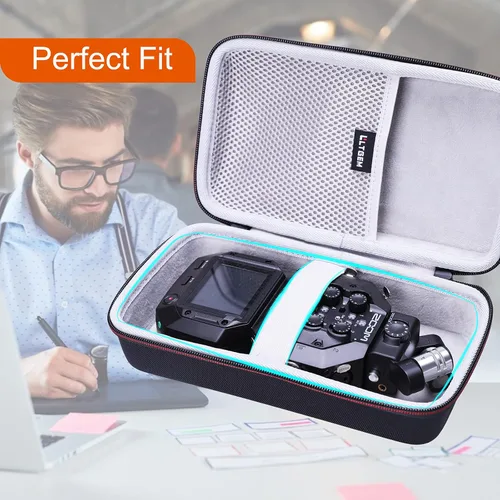 Vista 3 de L LTGEM Estuche de almacenamiento EVA para Zoom H8 de 12 pistas/Tascam Portacapture X8 Portátil Práctico Grabador - Bolsa de transporte protectora