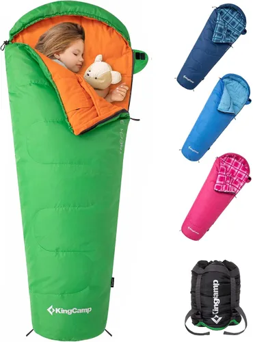 Vista 13 de KingCamp 45°F Kids Sleeping Bag, 100% Flannel Sleeping Bag for 10-12 Child