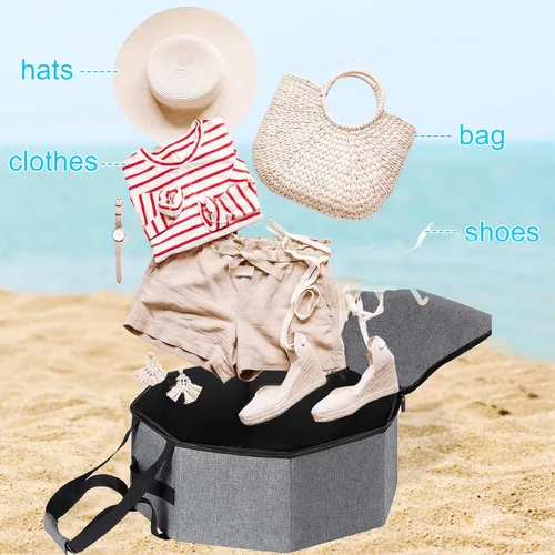 Vista 5 de Caja de Almacenamiento de Sombreros, Cajas de Sombreros para Almacenamiento de Mujeres, Soporte de Sombreros Vaqueros para Viajes, Estuche Portador