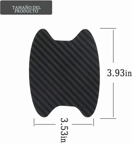 Vista 2 de 4 calcomanías protectoras de manija de puerta de auto, película protectora universal de fibra de carbono antiarañazos para manija de puerta de auto