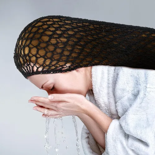 Vista 3 de Waydress 3 piezas de malla de ganchillo para el pelo de rayón de punto de redecilla de 20 pulgadas, gorro de dormir de ganchillo para mujer, pelo