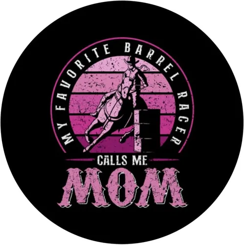 Vista 3 de My Favorite Barrel Racer Calls Me Mom Rodeo Barrel Racing PopSockets PopGrip intercambiables