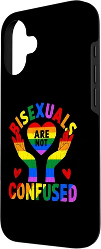 Vista 2 de iPhone 16 LGBTQ Gay Lesbian Funny Bisexuals Not Confused Pride Graphic Case