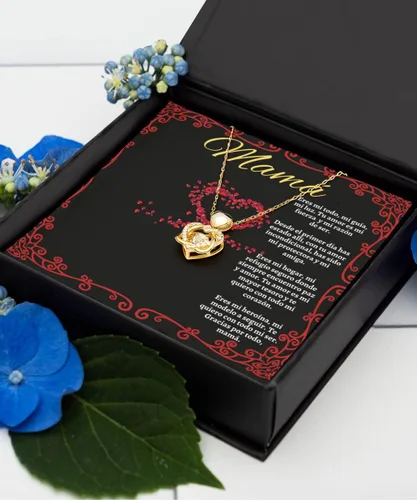 Vista 5 de Para mi mamita cadena para el amor de mi vida, regalo de mama, collar personalizado