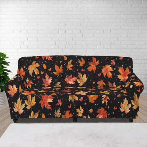Vista 12 de Horeset Funda elástica para silla con diseño de flores hippie otoñales, funda para sofá, lavable, protección de muebles con espuma antideslizante