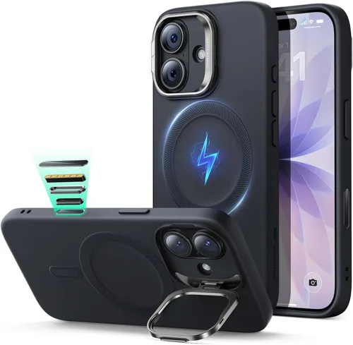 Vista 59 de ESR Funda para iPhone 13 Pro, compatible con MagSafe, protección de grado militar a prueba de golpes, soporte de anillo de cámara integrado, funda