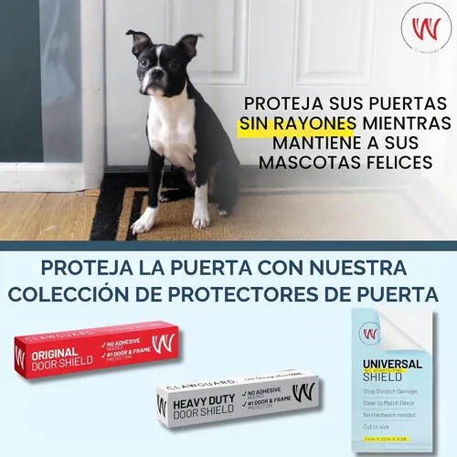 Vista 7 de Clawguard, protección contra arañazos para puerta, marco y pared
