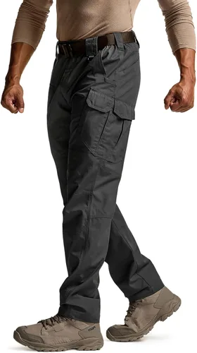 Vista 19 de CQR Pantalones tácticos para hombre, resistentes al agua, pantalones cargo Ripstop, ligeros EDC trabajo, senderismo, ropa para exteriores Mag Pocket