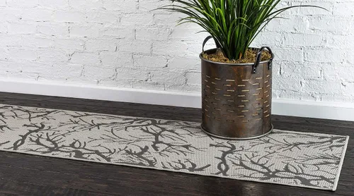 Vista 5 de Unique Loom - Alfombra de centro Gris claro/ gris