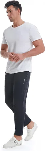 Vista 8 de Pantalones de viaje elásticos para hombre, entrepierna de 27 pulgadas, de secado rápido, ligeros, pantalones deportivos casuales con bolsillos
