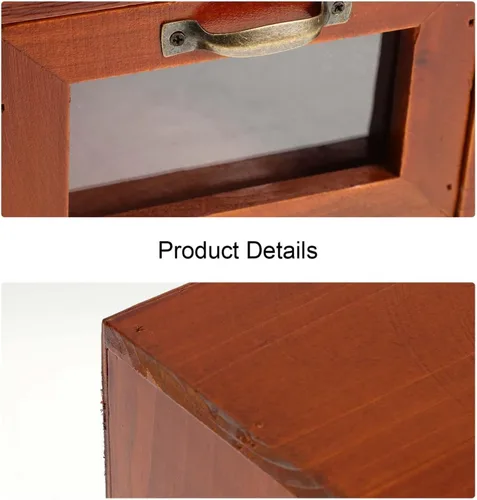Vista 7 de Monitor elevador de madera con cajón de acrílico para configuración ergonómica de escritorio