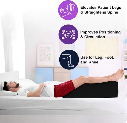 Vista 2 de ProHeal Almohada de elevación de piernas, almohada de espuma para piernas, soporte de rodilla, cadera y espalda, promueve la circulación sanguínea