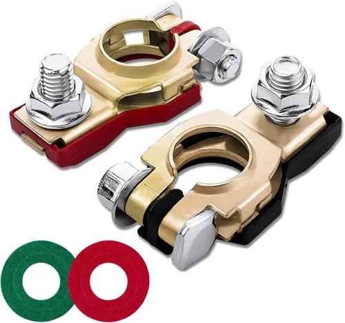 Vista 11 de 2PCS conector terminal de batería, plata