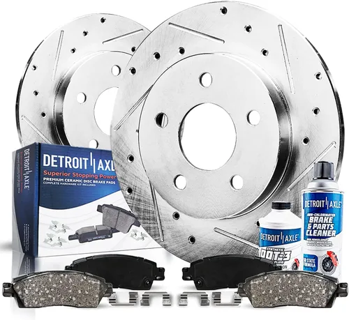 Vista 11 de Detroit Axle - Kit de freno delantero para Ford 2000-2005 Excursion 1999-2004 F-250 F-350 Super Duty Pinza de freno de disco con soporte Pastillas
