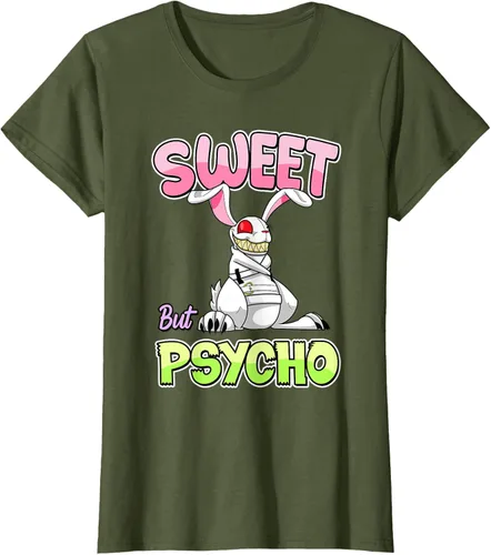 Vista 47 de Sweet But Psycho Shirt Bunny Creepy Gothic Rabbit Funny T-Shirt