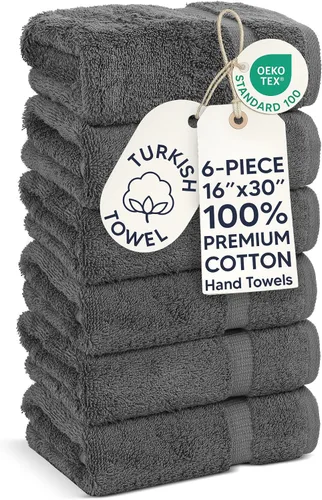 Vista 17 de Chakir Turkish Linens - Toallas turcas de 100% algodón, suaves y absorbentes (juego de 3 toallas personalizables, color aguamarina)