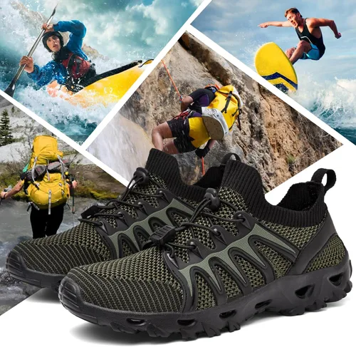 Vista 6 de Alibress Zapatos de agua para mujeres y hombres, zapatos acuáticos de secado rápido, zapatos de agua para senderismo, zapatos de playa para mujer