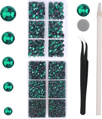 Vista 21 de 6796PCS Diamantes de Imitación Termoadhesivos de Aguamarina Piedras de Cristal de Vidrio para Tela Ropa Camisas Brillantes Parte Trasera Plana