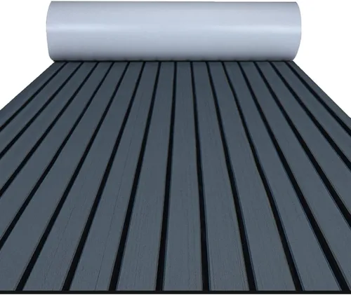 Vista 8 de FOCEAN Boat Flooring EVA Foam Boat Decking Faux Teak Marine Flooring Marine Mat Sheet for Motorboat Jon Boats Bass Boat RV Kayak, 94.5"x