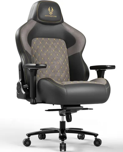 Vista 10 de Silla de juegos grande y alta de 440 libras, silla de juegos con base de metal, espuma viscoelástica lumbar, reposabrazos ajustable 4D, silla