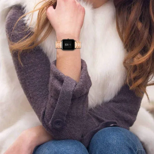 Vista 6 de Correa de metal de acero inoxidable para mujer, compatible con Amazfit GTS 3GTS 2 2eGTR 1.654inBip U proBip Lite
