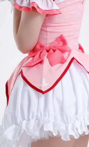 Vista 6 de Miccostumes Conjunto completo de disfraz de anime para mujer con guantes de gargantilla calcetines