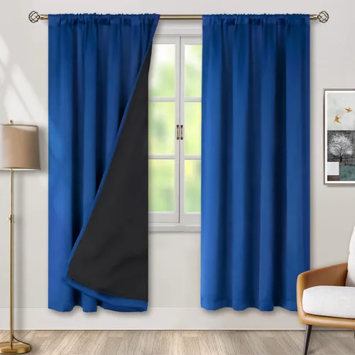 Vista 26 de BGment - Cortinas opacas para sala de estar de 63 pulgadas de largo, juego de 2 paneles, cortinas para oscurecer toda la habitación, cortinas
