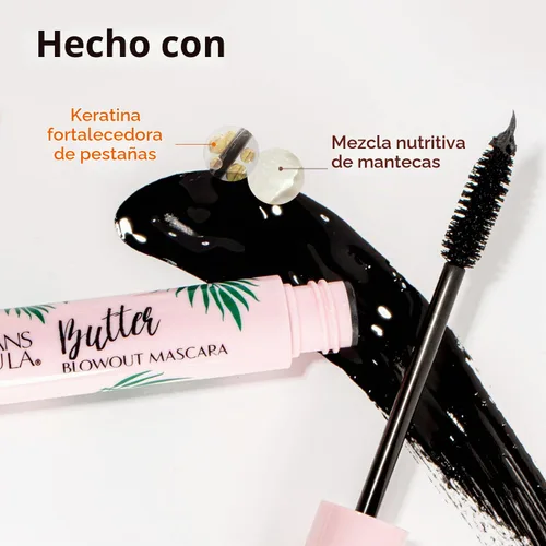 Vista 5 de Physicians Formula Butter Blowout - Máscara de alargamiento voluminizadora con infusión de queratina, negro, definición, rizado, multiplicación
