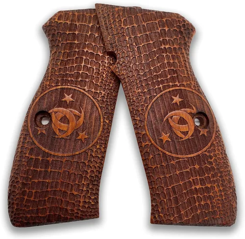 Vista 4 de CZ-75 - Empuñadura de pistola hecha a mano de madera de nogal Ars.067