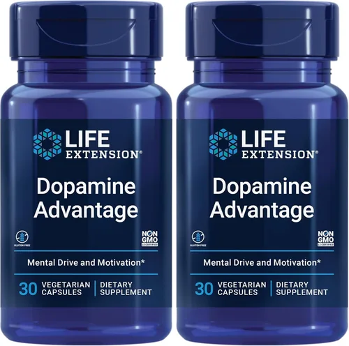 Vista 11 de Life Extension Ventaja de la dopamina, salud cognitiva, agudeza mental, motivación, vitamina B12, polvo de corteza de felodendro, sin gluten, sin