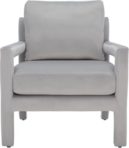 Vista 10 de SAFAVIEH Home Collection Kye Mid-Century - Silla decorativa de terciopelo verde oliva (totalmente montada)