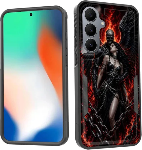 Vista 175 de Funda para Galaxy S26 FE, doble capa, protección contra caídas de grado militar de 10 pies, antideslizante, resistente a prueba de golpes, para Cruz