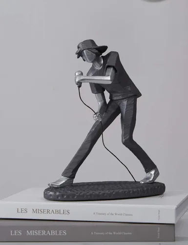 Vista 11 de HAUCOZE Estatua de músico, estatua musical, regalo, decoración del hogar, centro de mesa, escultura para piano estudio, dormitorio, poliresina, 8.5
