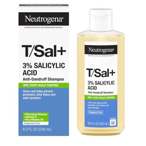 Vista 2 de Neutrogena T/Sal+ Champú anticaspa con ácido salicílico al 3%, 8 onzas líquidas