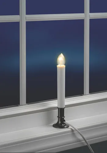 Vista 3 de Xodus Innovations AC1180 - Vela LED sin llama de ventana con enchufe eléctrico de 8.25 pulgadas, sensor de luz del atardecer al amanecer