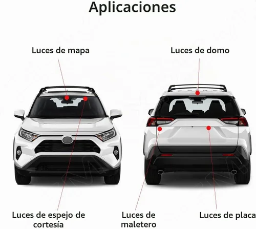 Vista 3 de Xpismii Paquete de 8 piezas de 6000 K blanco RAV4 luces interiores LED de repuesto para Toyota RAV4 2006 2007 2008 2009 2010 2011 2012 2013 2014