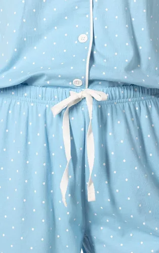 Vista 4 de PajamaGram Pijama de algodón para mujer - Conjunto de pijama capri para mujer, 100% algodón
