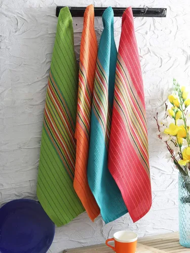 Vista 4 de DG Collections Toallas de cocina de salsa 100% algodón, paquete de 8, paños de cocina súper absorbentes, 16 x 28 pulgadas, sin pelusas, tejido