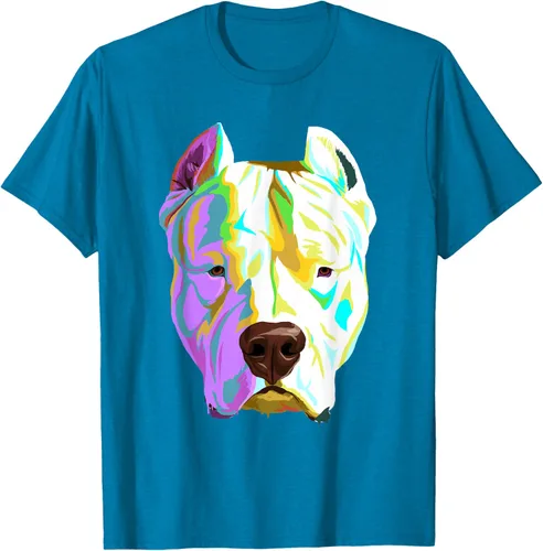 Vista 61 de Colorida camiseta Dogo Argentino, Negro, S