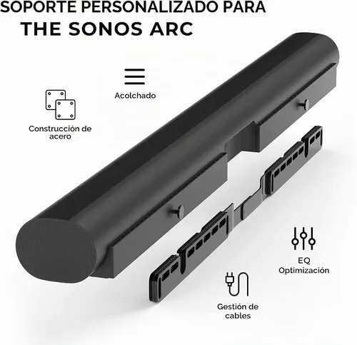 Vista 2 de HumanCentric - Soporte de pared para Sonos Arc & Arc Ultra Sound Bar