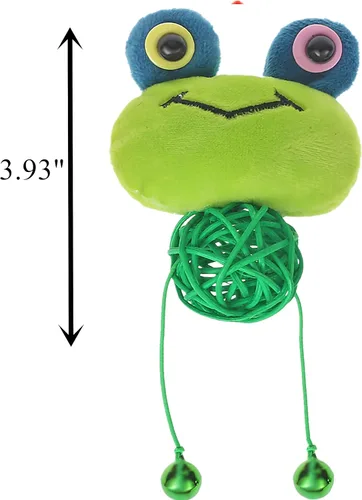 Vista 3 de BoomBone Lindo juguete de pelota para gatos con campana para gatos de interior, paquete de 3 juguetes de persecución de gatitos con hierba gatera