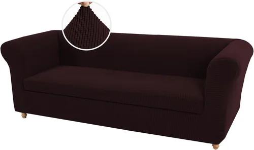 Vista 32 de UNBBRRL Funda de sofá Chesterfield de jacquard elástico, fundas de cojín gruesas para sofá, protector de muebles para sala de estar