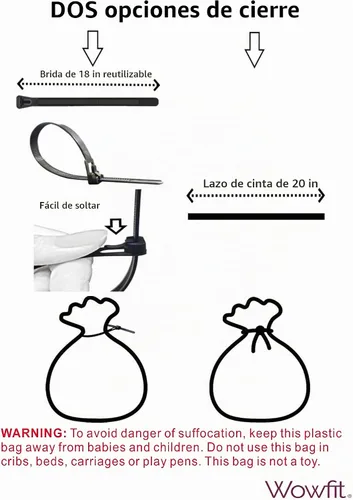 Vista 8 de Wowfit Bolsa de almacenamiento grande de plástico para alfombras con cierre de cremallera, resistente para alfombras de hasta 6 x 9 pies, perfecta