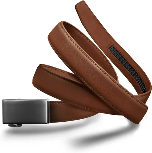 Vista 54 de Mission Belt Cinturón de trinquete de cuero para mujer, colección de cuero de 1.181 in oro/cuero negro