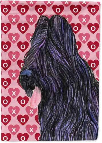 Vista 233 de Caroline's Treasures SS4484GF Bandera de jardín con diseño de bulldog inglés y corazones para el Día de San Valentín, bandera decorativa para patio
